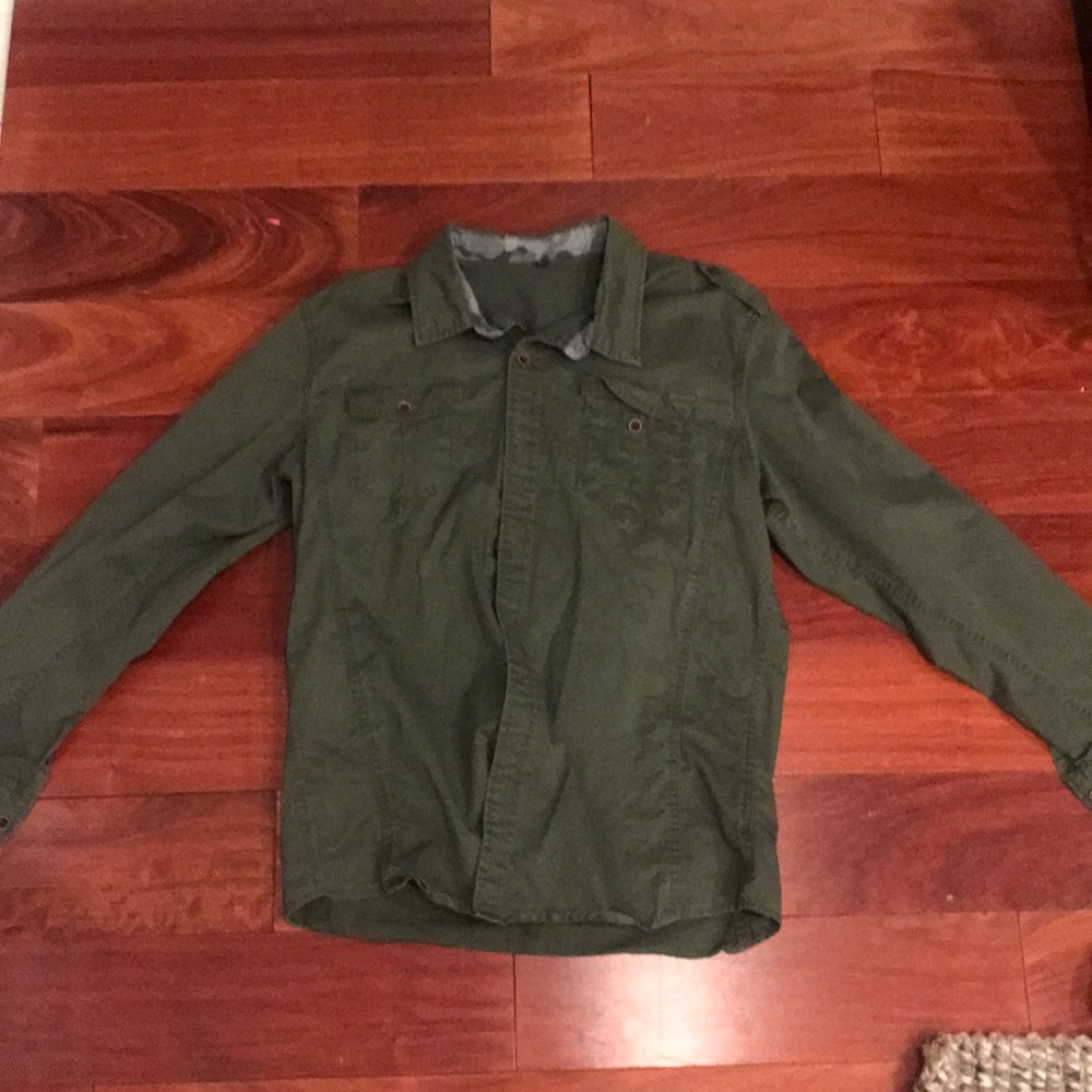 Green cargo shirt